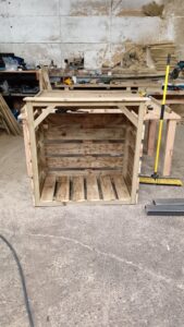 4x4 log store - 120w x 120h x 60 deep