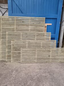 Slatted Fence Panel - 6x5 183cm x 150cm
