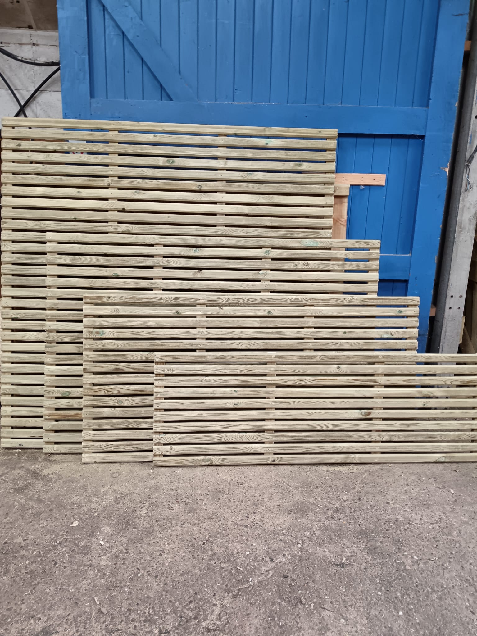 Slatted Fence Panel - 6x4 183cm x 120cm
